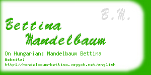 bettina mandelbaum business card